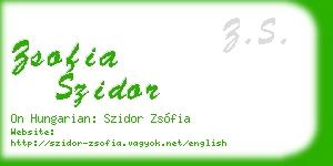 zsofia szidor business card
